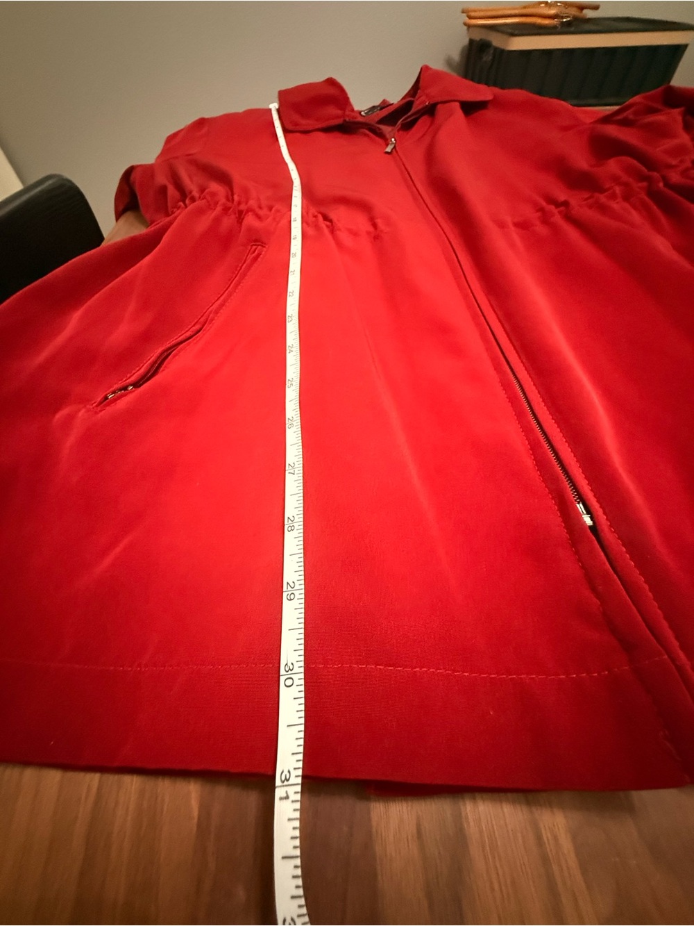 Gallery Red Drawstring Zip Jacket - Picture 11 of 11